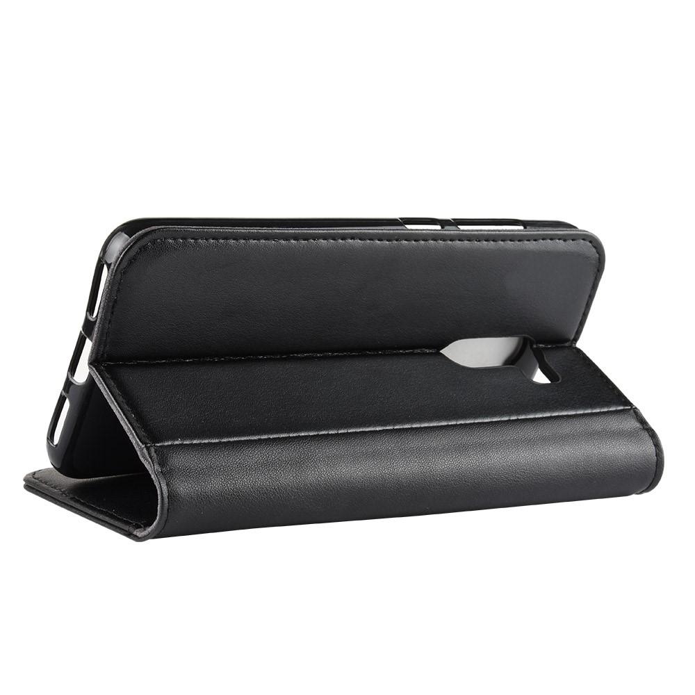 Custodia a portafoglio in vera pelle Xiaomi Pocophone F1, Nero