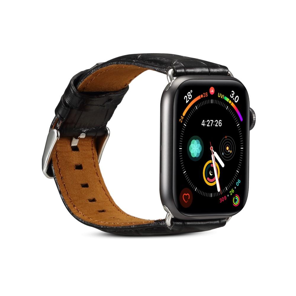 Coccodrillo Cinturino in pelle Apple Watch Ultra 2 49mm nero