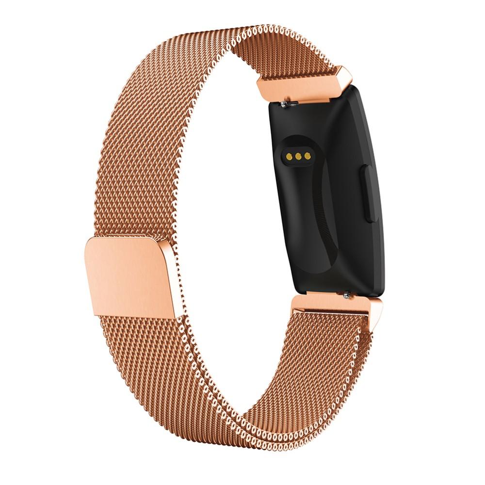 Cinturino in maglia milanese per Fitbit Inspire/Inspire 2, oro rosa