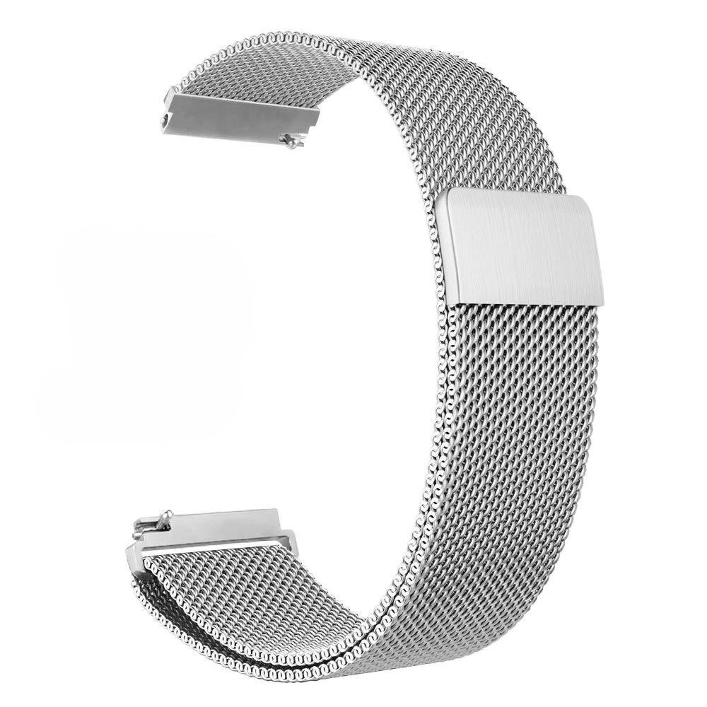 Cinturino in maglia milanese per Huawei Watch GT/GT 2 46mm/GT 2e, d'argento