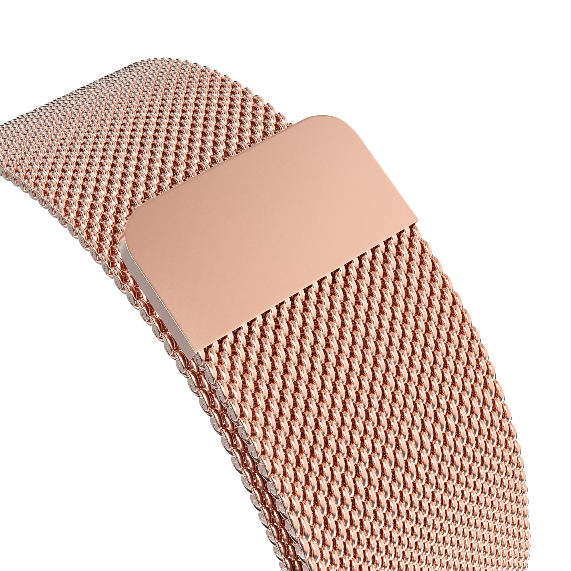 Cinturino in maglia milanese per Apple Watch 41mm Series 9, oro rosa