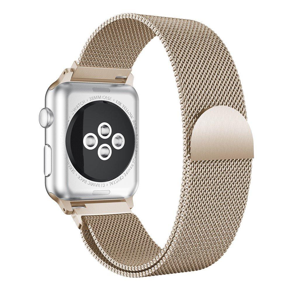 Cinturino in maglia milanese per Apple Watch 41mm Series 9, champagne oro