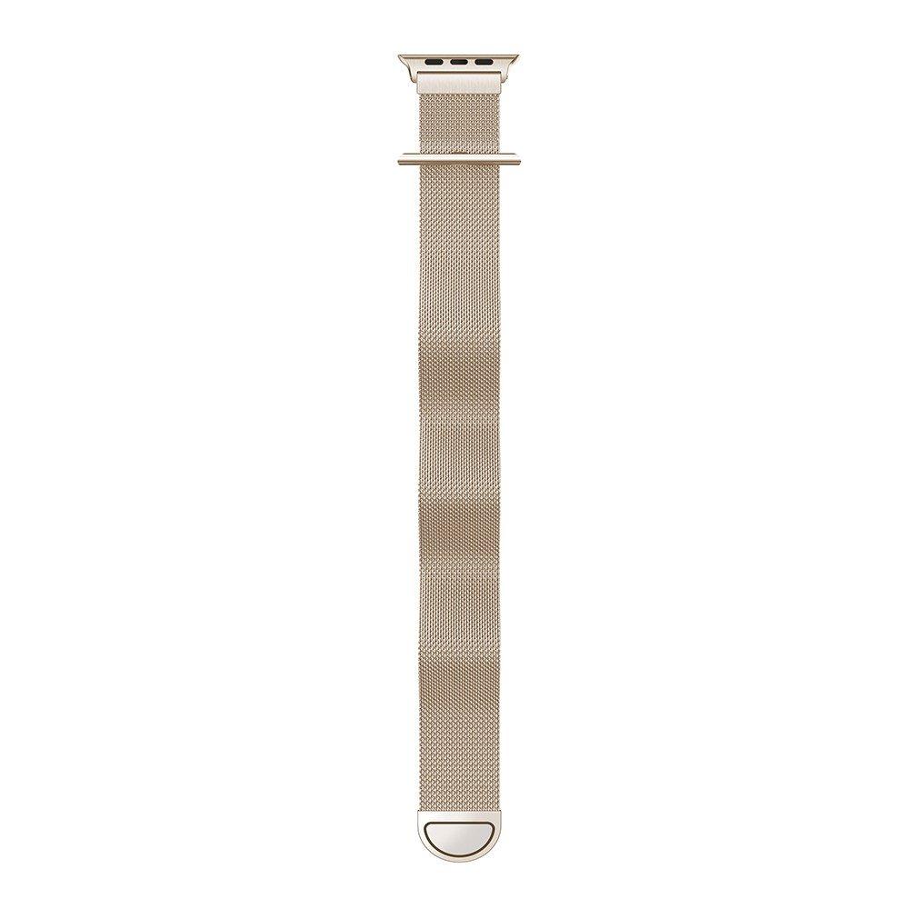 Cinturino in maglia milanese per Apple Watch 45mm Series 7, champagne oro