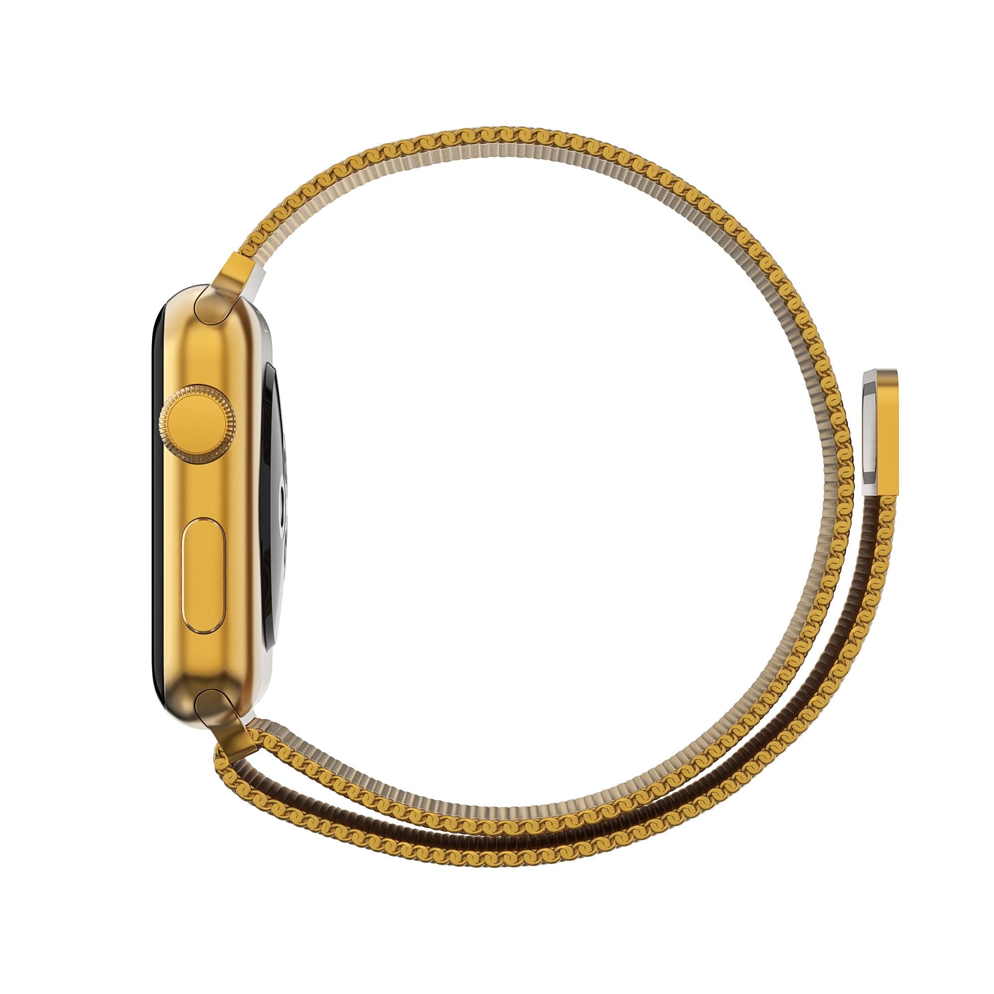 Cinturino in maglia milanese per Apple Watch 45mm Series 7, oro