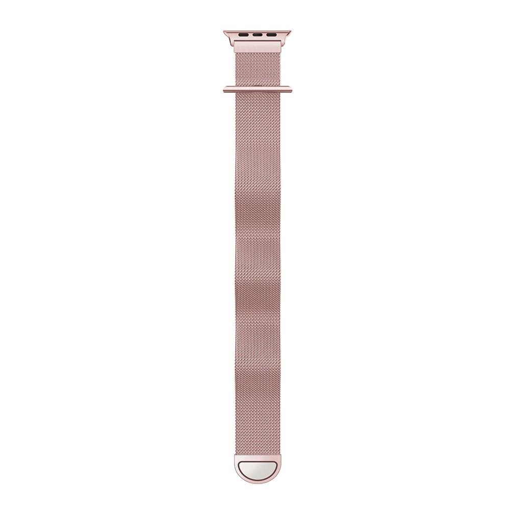 Cinturino in maglia milanese per Apple Watch Series 8 45mm, Rosa dorato