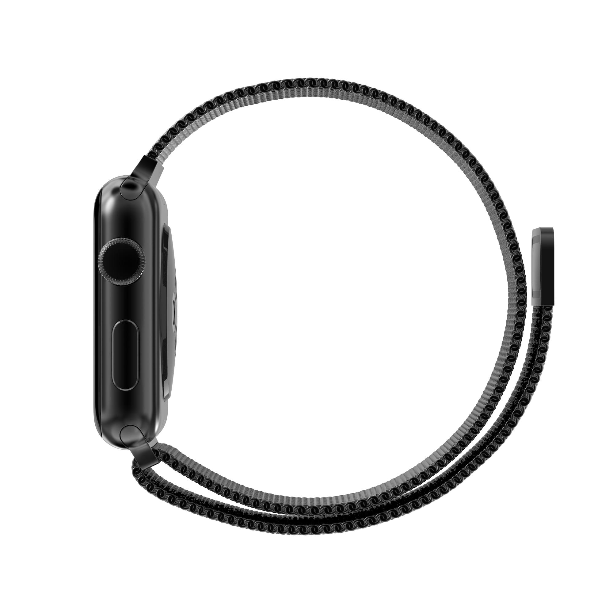 Cinturino in maglia milanese per Apple Watch 45mm Series 8, nero