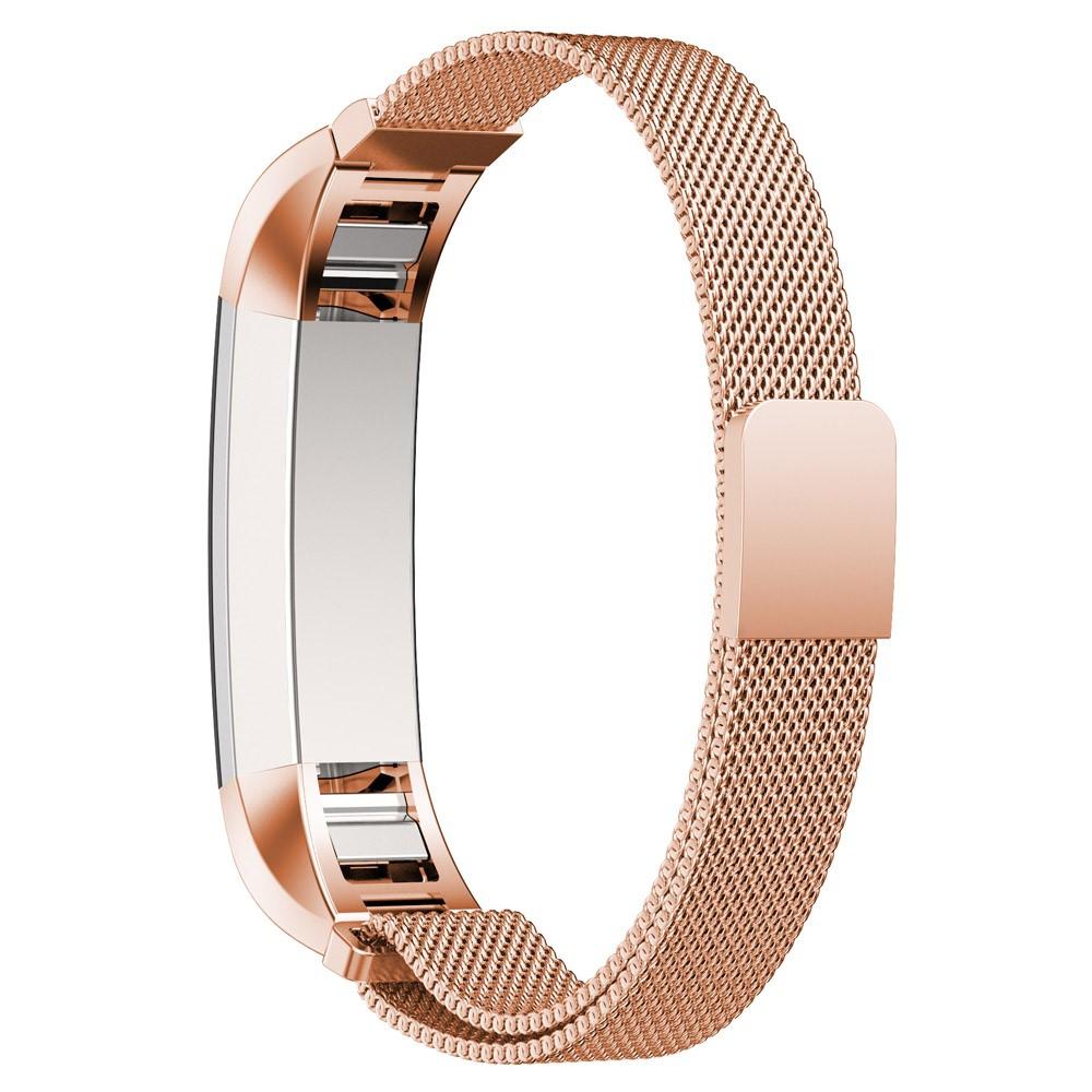 Cinturino in maglia milanese per Fitbit Alta HR/Alta, Oro rosa