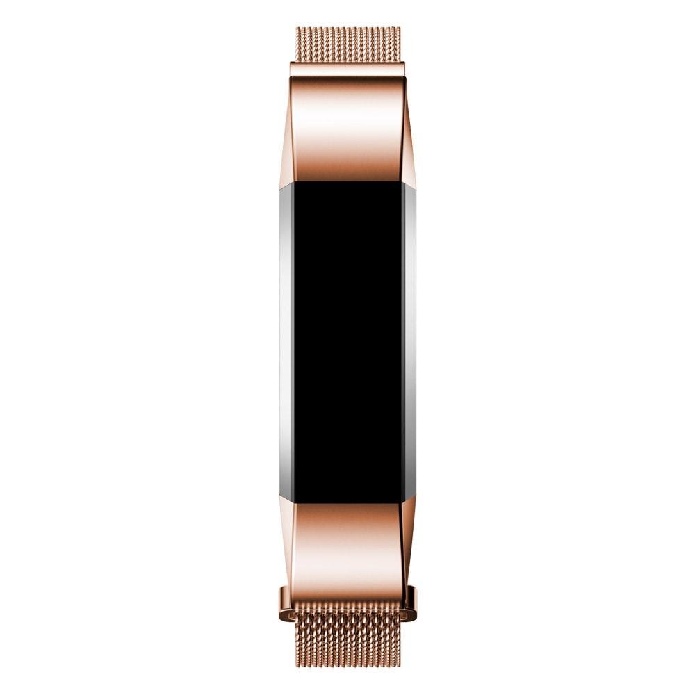 Cinturino in maglia milanese per Fitbit Alta HR/Alta, Oro rosa