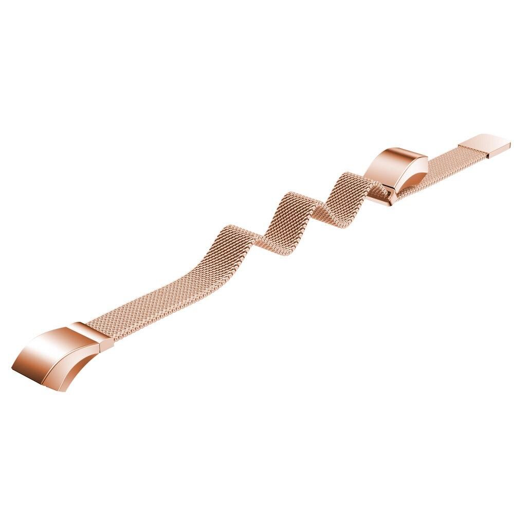 Cinturino in maglia milanese per Fitbit Alta HR/Alta, Oro rosa