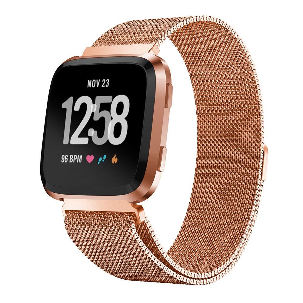 Cinturino in maglia milanese per Fitbit Versa/Versa 2, oro rosa