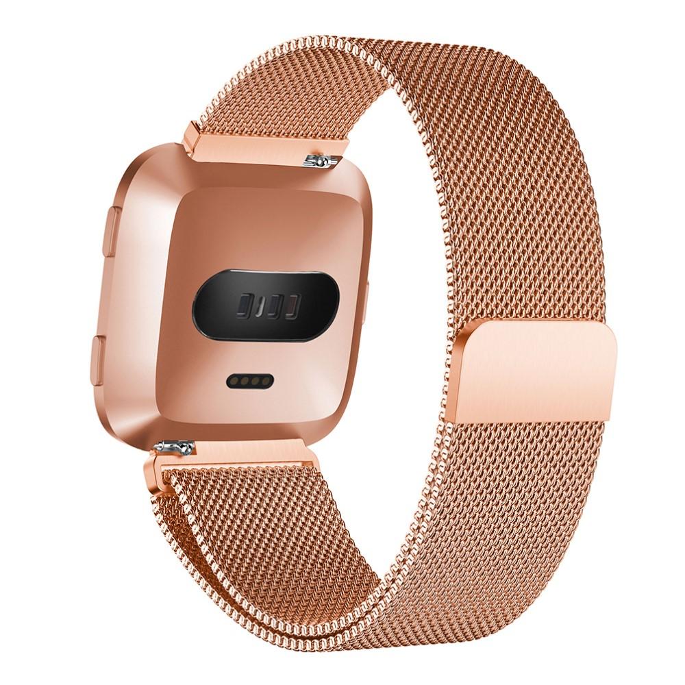 Cinturino in maglia milanese per Fitbit Versa/Versa 2, oro rosa