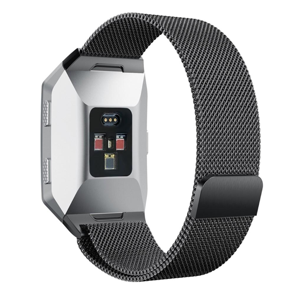 Cinturino in maglia milanese per Fitbit Ionic, Nero