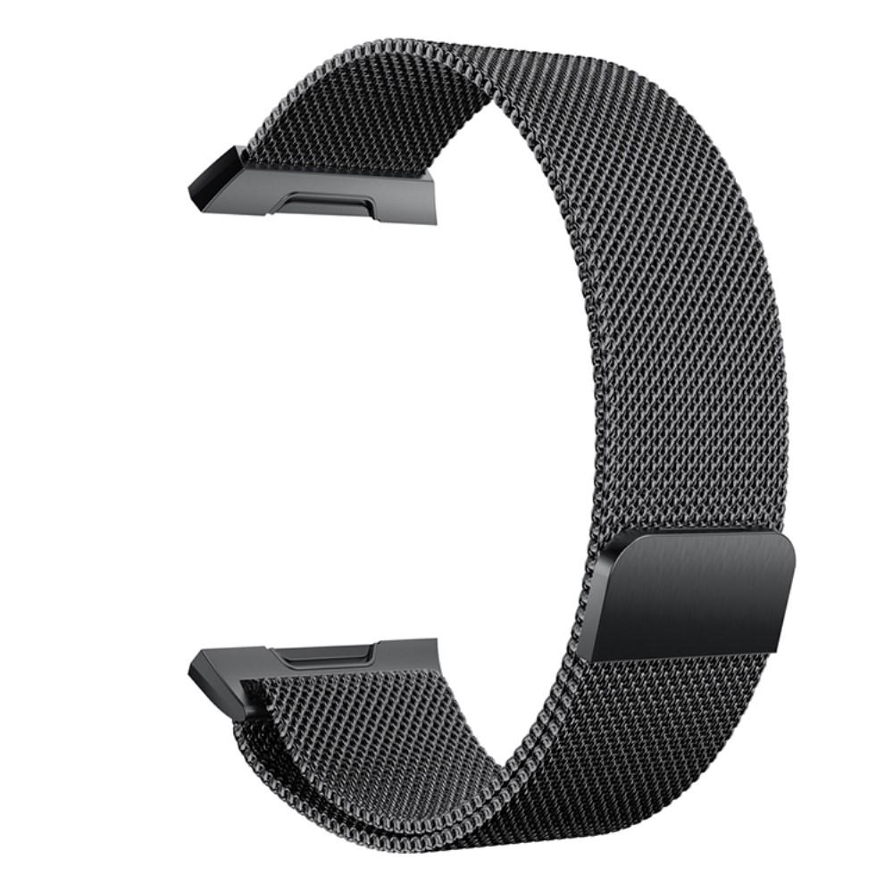 Cinturino in maglia milanese per Fitbit Ionic, Nero