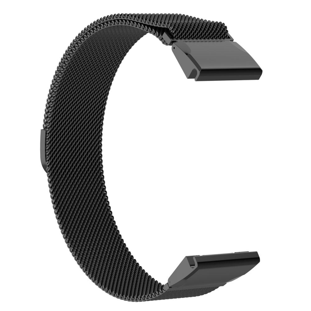 Cinturino in maglia milanese per Garmin Fenix 5X/5X Plus, nero