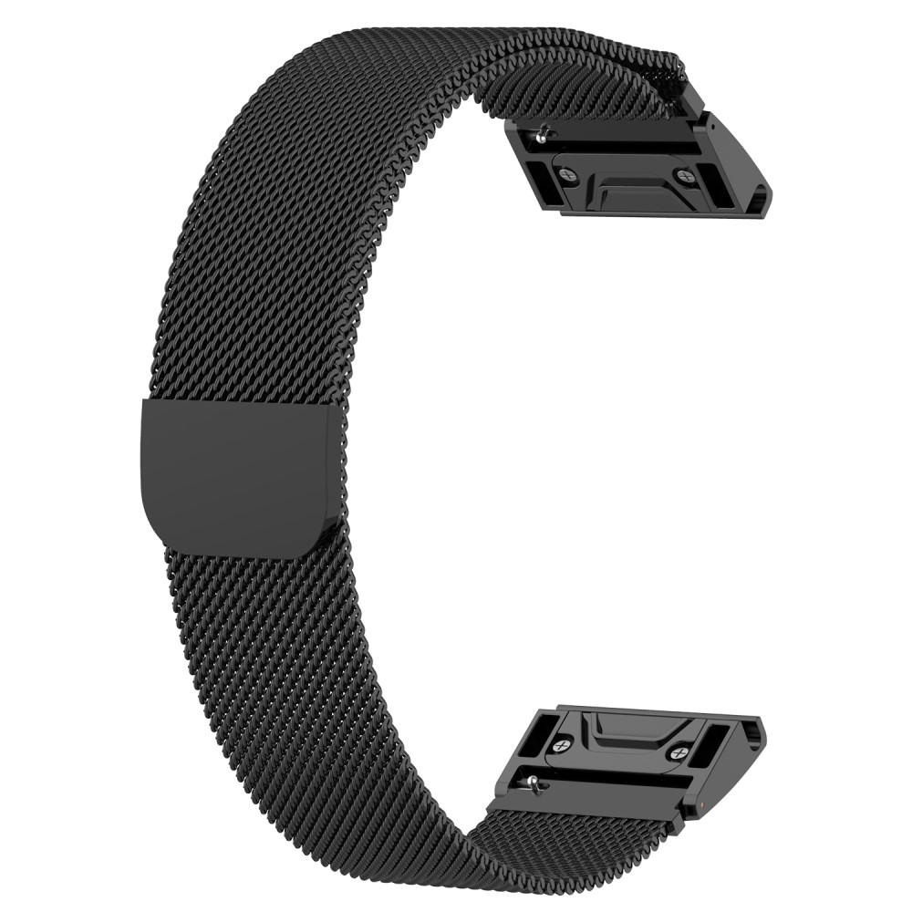 Cinturino in maglia milanese per Garmin Epix Pro 51mm Gen 2, nero