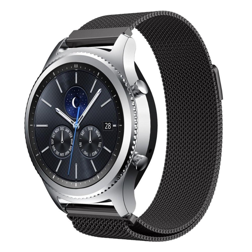 Cinturino in maglia milanese per Samsung Gear S3 Frontier/S3 Classic, nero