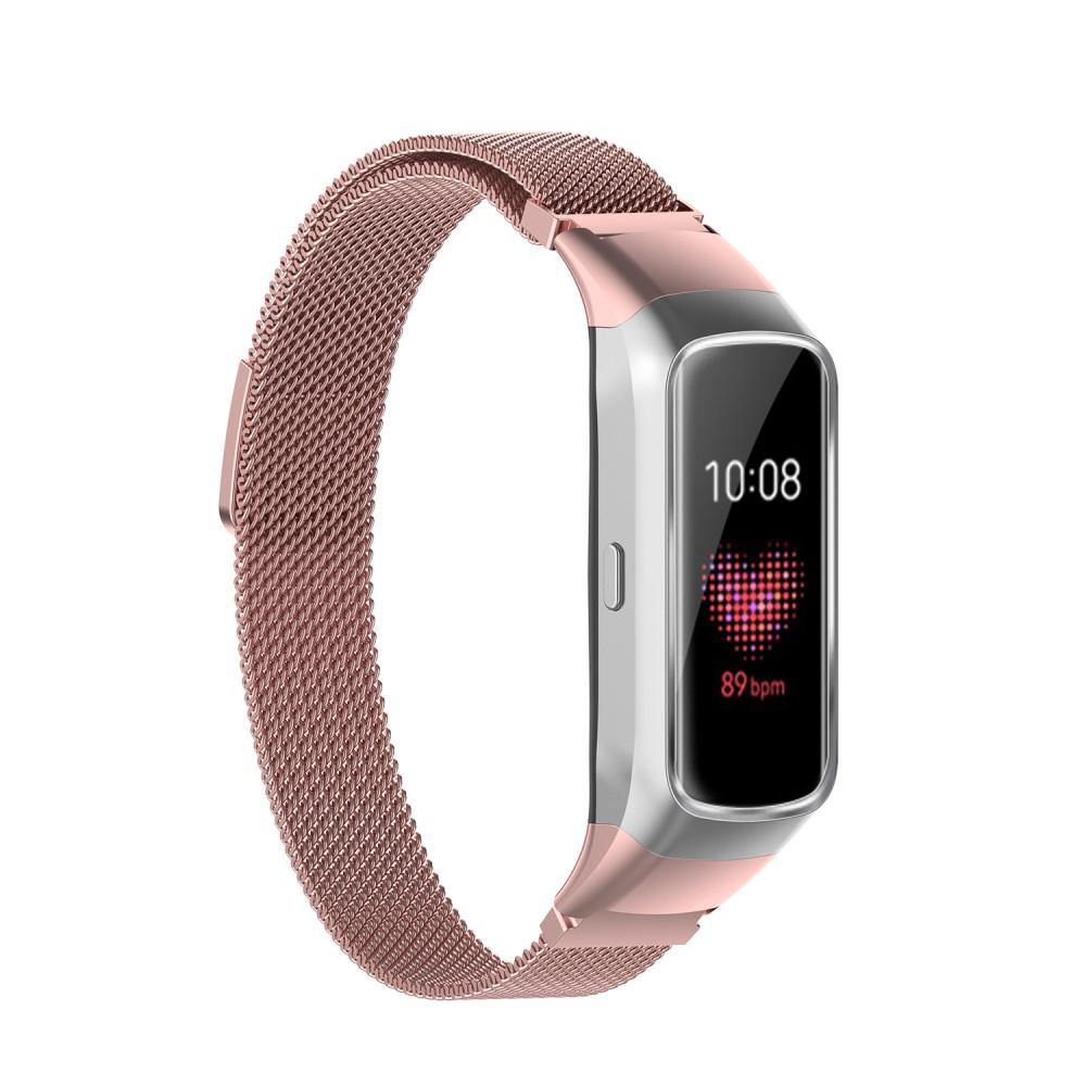 Cinturino in maglia milanese per Samsung Galaxy Fit, rosa dorato