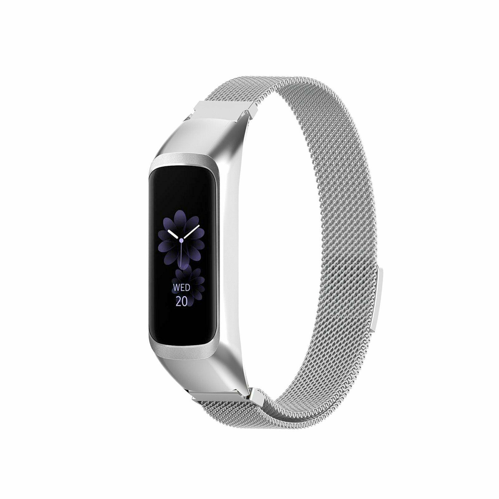 Cinturino in maglia milanese per Samsung Galaxy Fit e, d'argento