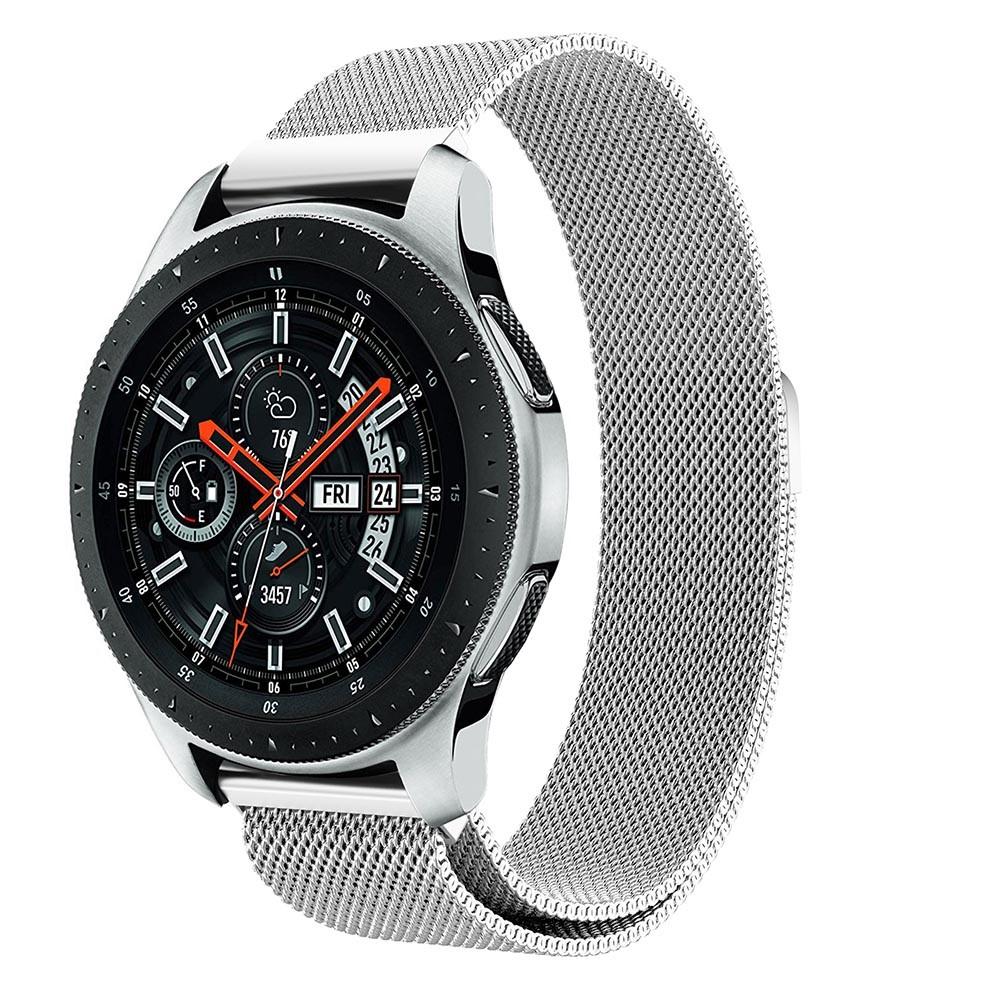 Cinturino in maglia milanese per Samsung Galaxy Watch 46mm, d'argento