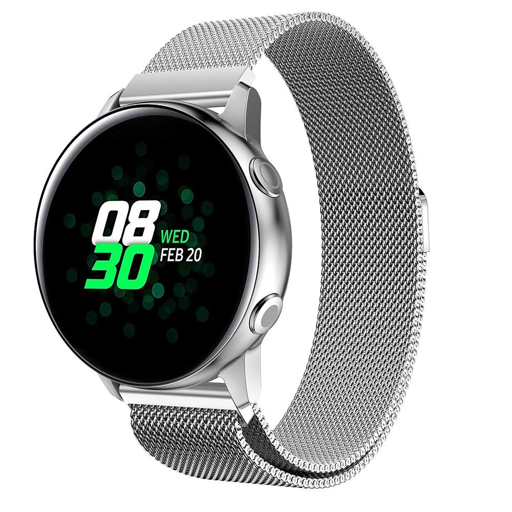 Cinturino in maglia milanese per Samsung Galaxy Watch Active, d'argento