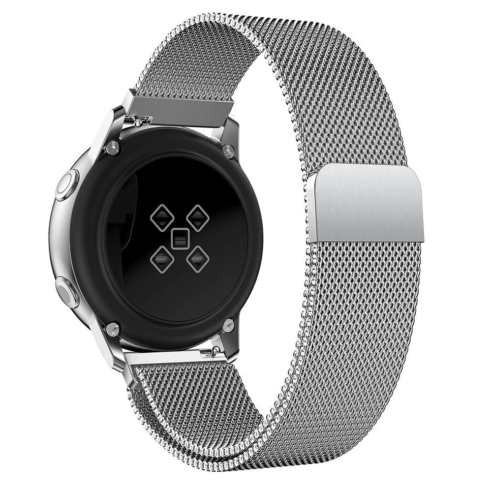 Cinturino in maglia milanese per Samsung Galaxy Watch Active, d'argento