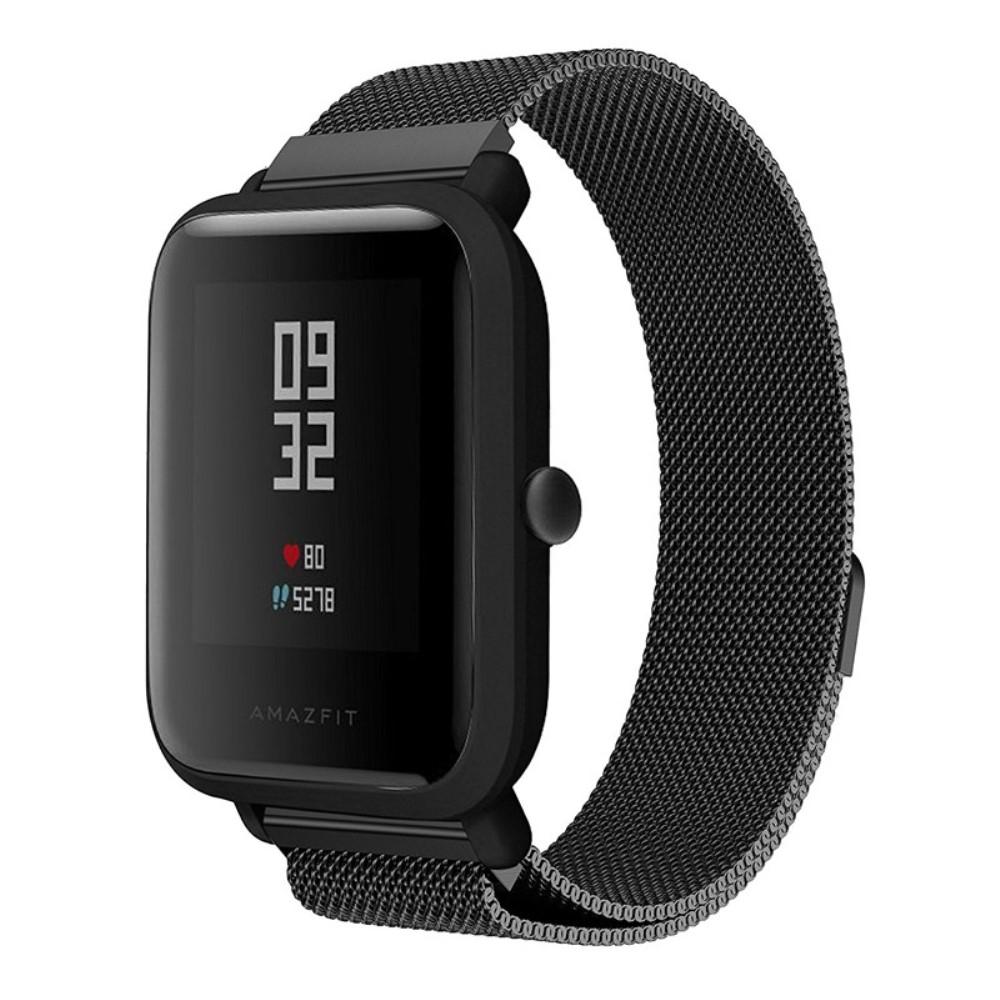 Cinturino in maglia milanese per Xiaomi Amazfit Bip, nero