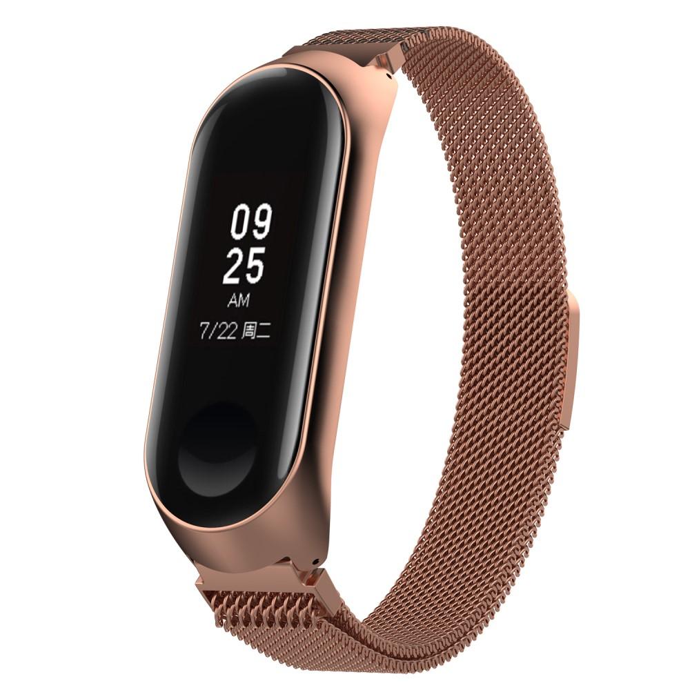 Cinturino in maglia milanese per Xiaomi Mi Band 3/4, oro rosa