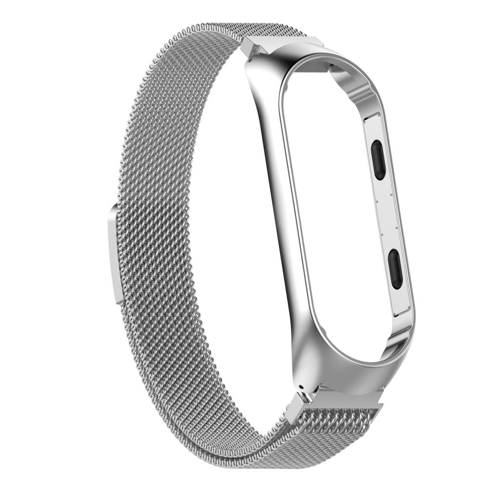 Cinturino in maglia milanese per Xiaomi Mi Band 4/Mi Band 3, Argento