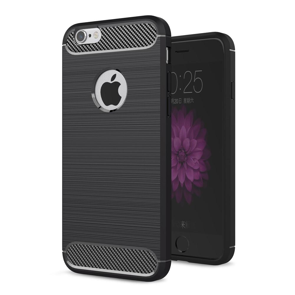 Cover TPU Brushed Apple iPhone 6/6S Nero