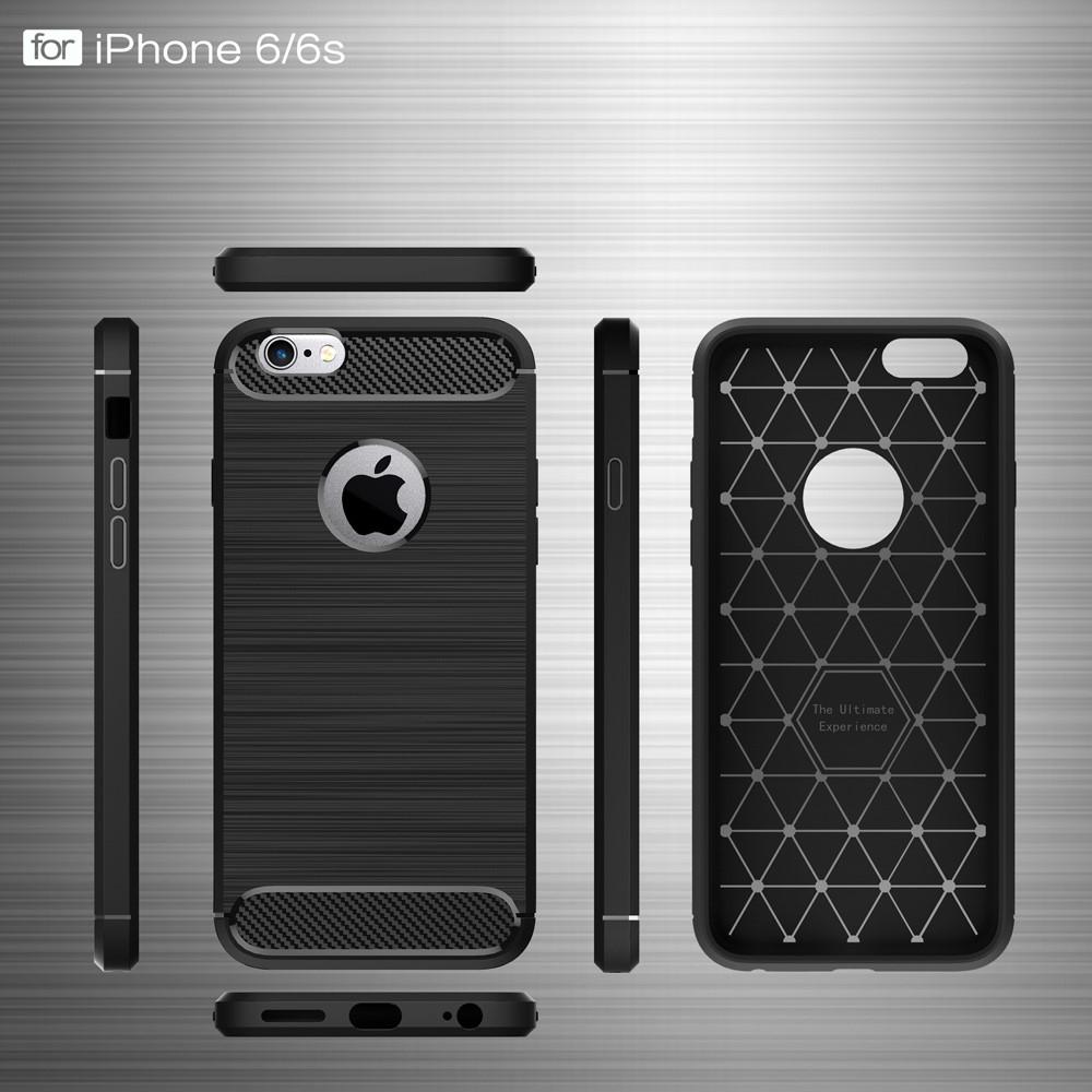 Cover TPU Brushed Apple iPhone 6/6S Nero
