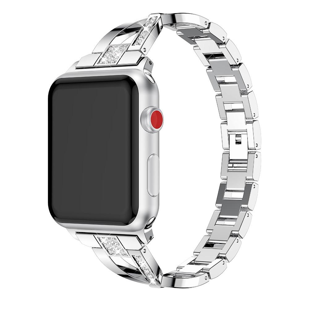 Cinturino Cristallo Apple Watch 42mm d'argento