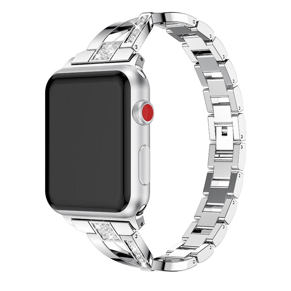 Cinturino Cristallo Apple Watch 41mm Series 7 d'argento