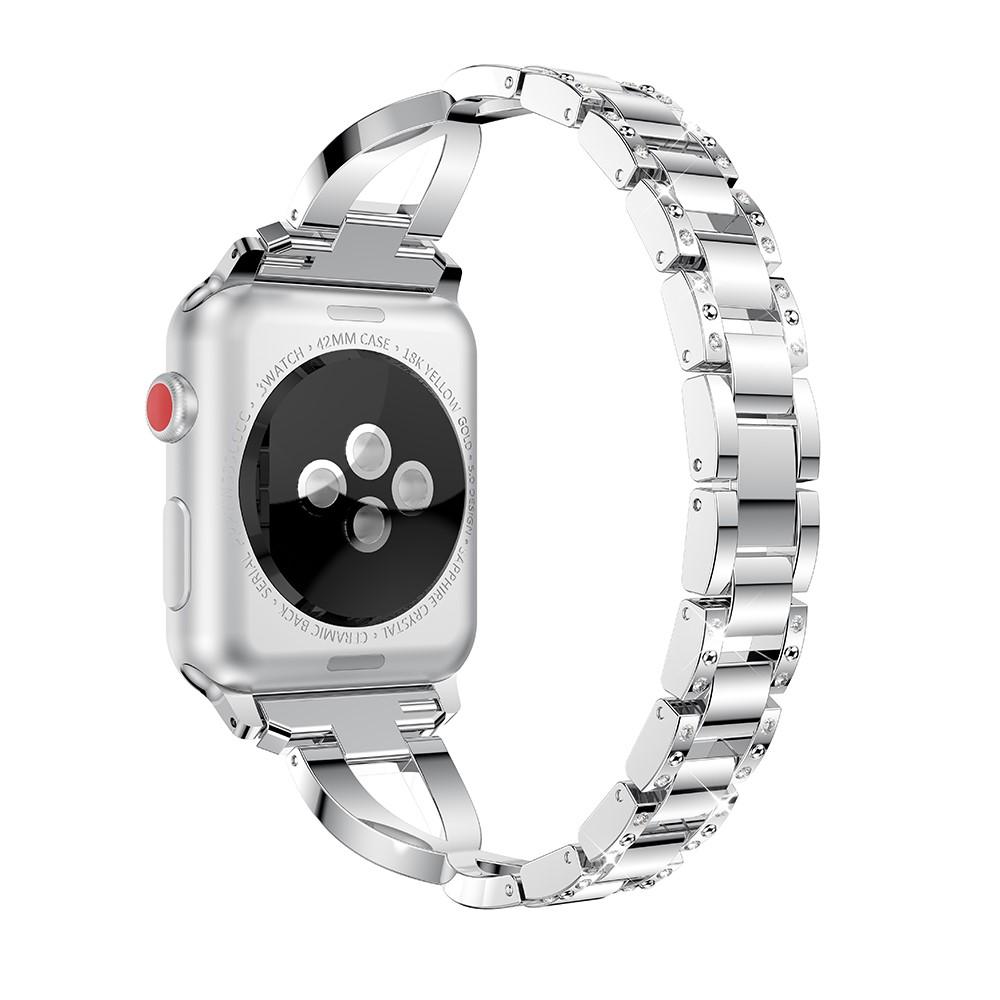 Cinturino Cristallo Apple Watch 41mm Series 9 d'argento