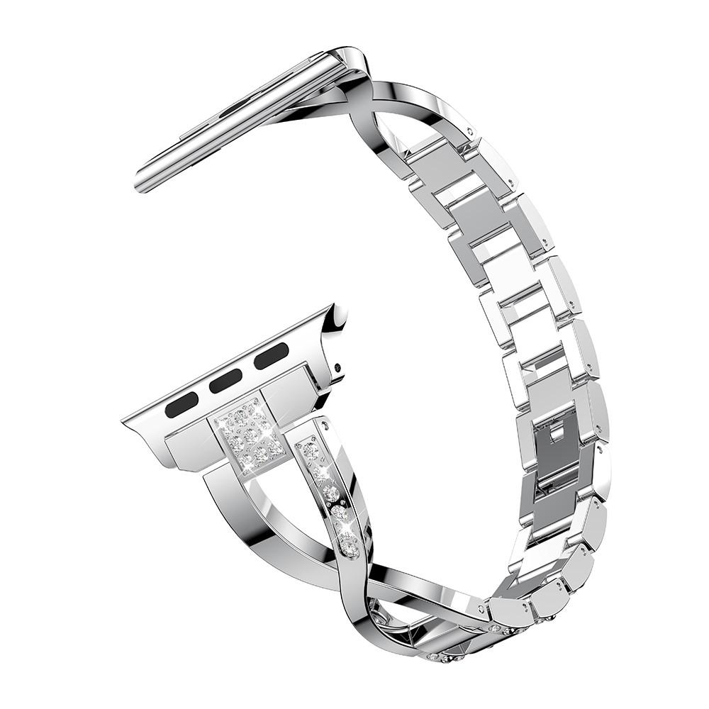 Cinturino Cristallo Apple Watch 41mm Series 7 d'argento
