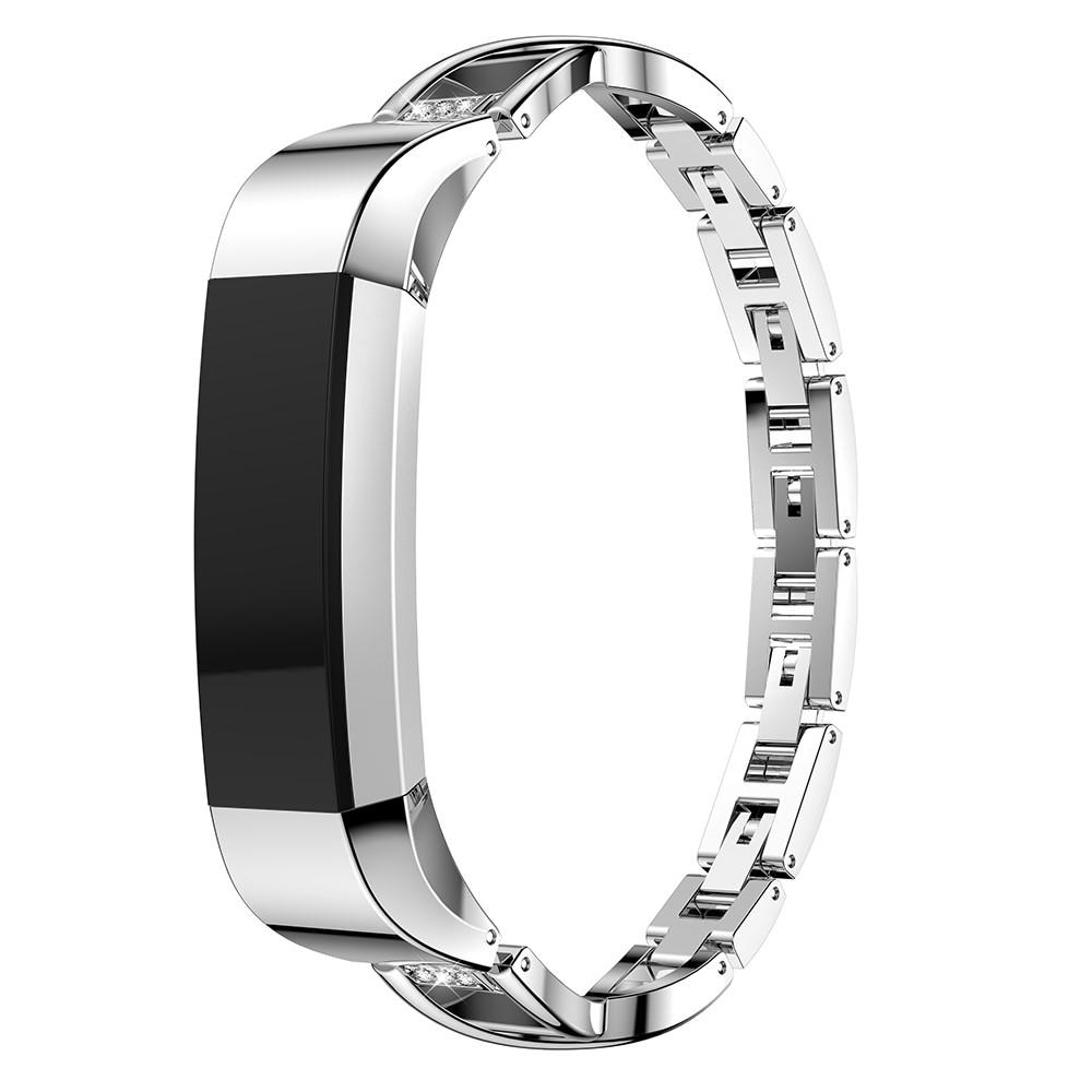 Cinturino Cristallo Fitbit Alta/Alta HR D'argento