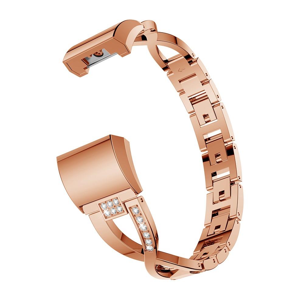 Cinturino Cristallo Fitbit Charge 2 Rose Gold