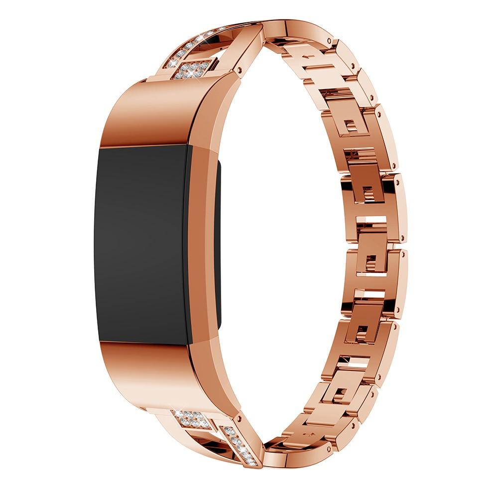 Cinturino Cristallo Fitbit Charge 2 Rose Gold