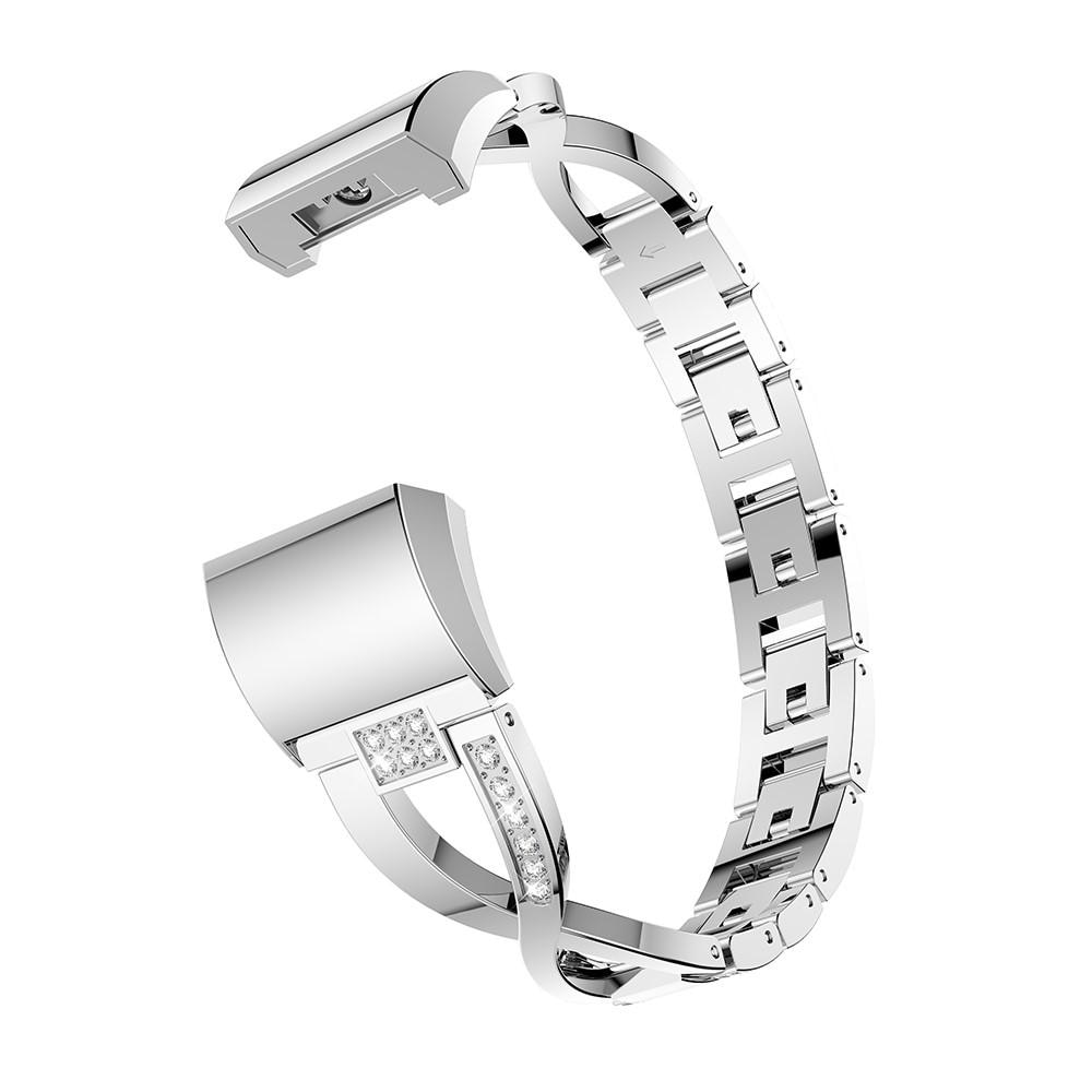Cinturino Cristallo Fitbit Charge 2 D'argento