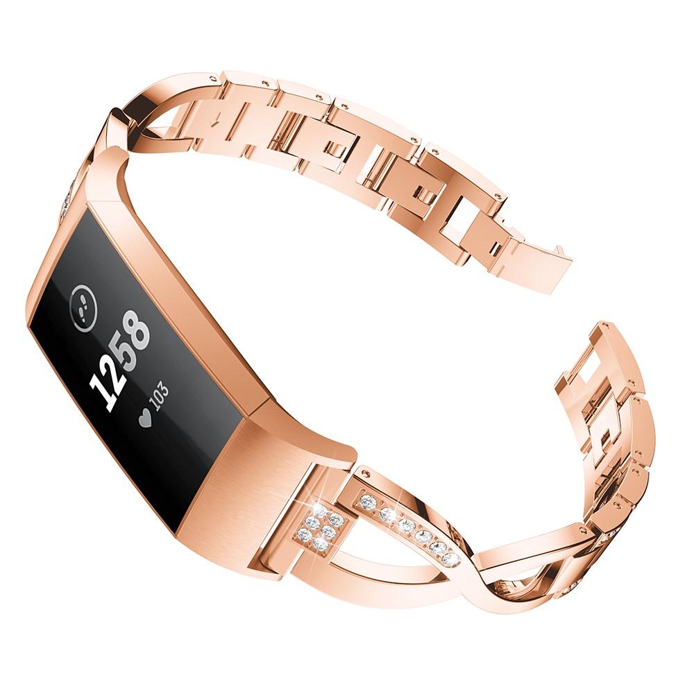 Cinturino Cristallo Fitbit Charge 3/4 Rose Gold