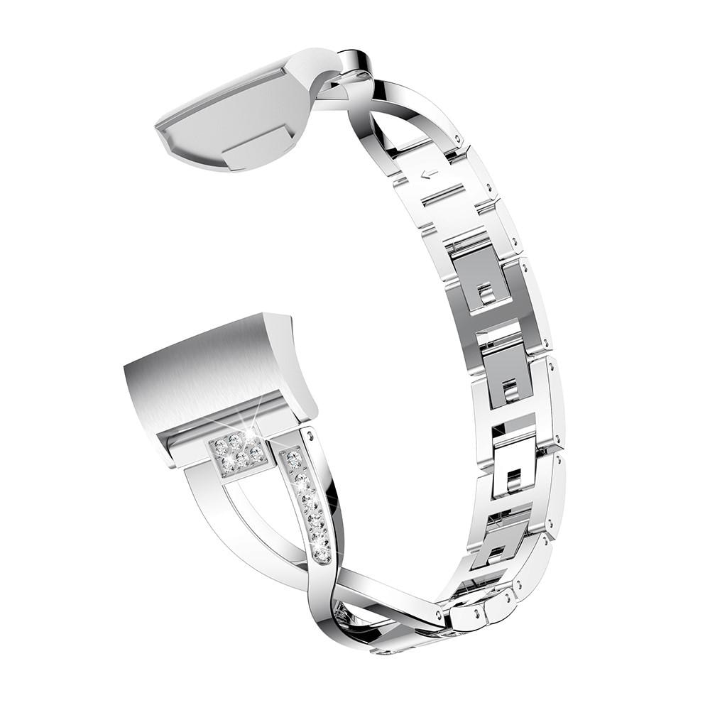 Cinturino Cristallo Fitbit Charge 3/4 D'argento