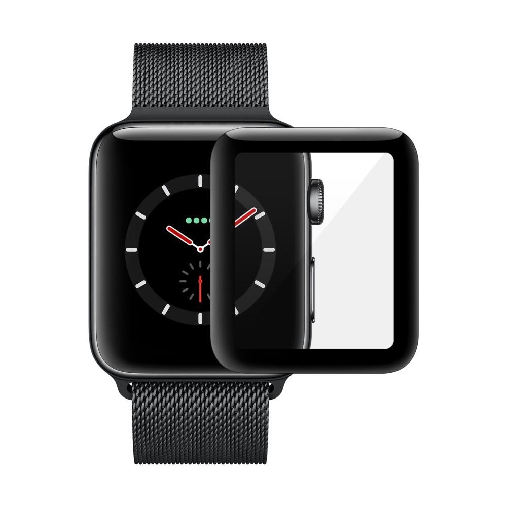 Vetro temperato a schermo intero Apple Watch 38 mm Nero