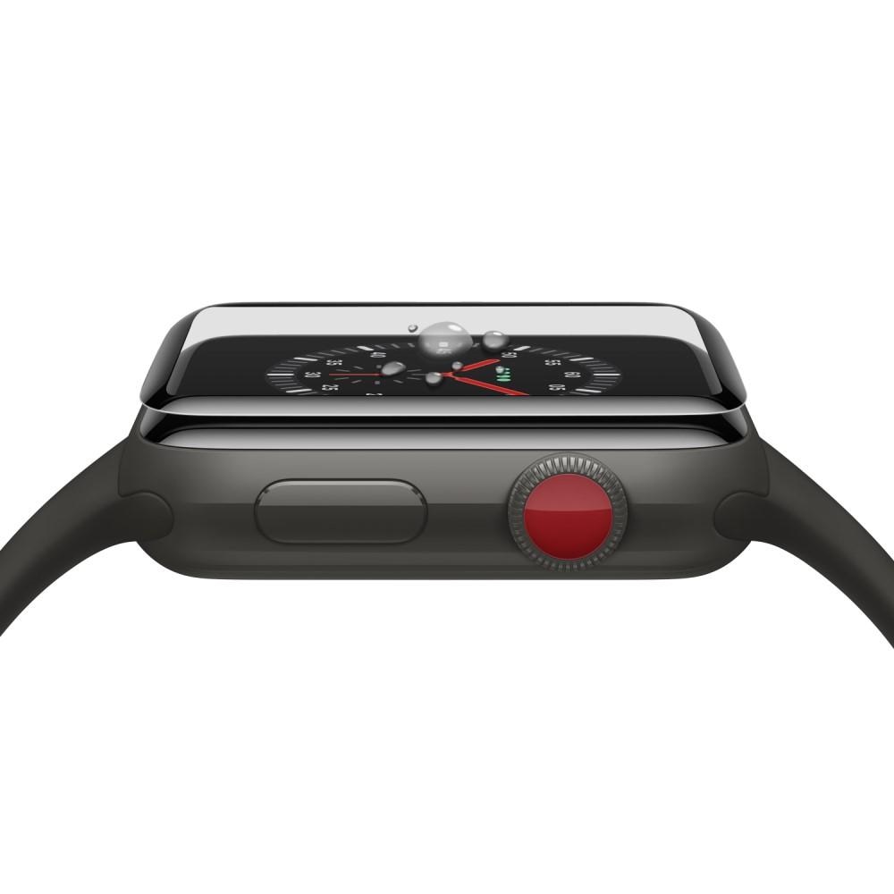 Vetro temperato a schermo intero Apple Watch 38 mm Nero
