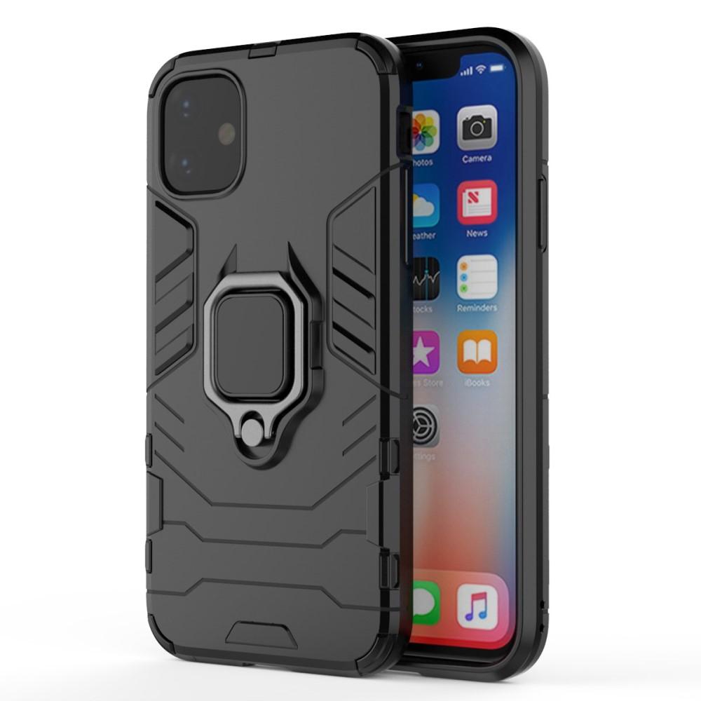 Cover ibride con anello iPhone 11 Nero