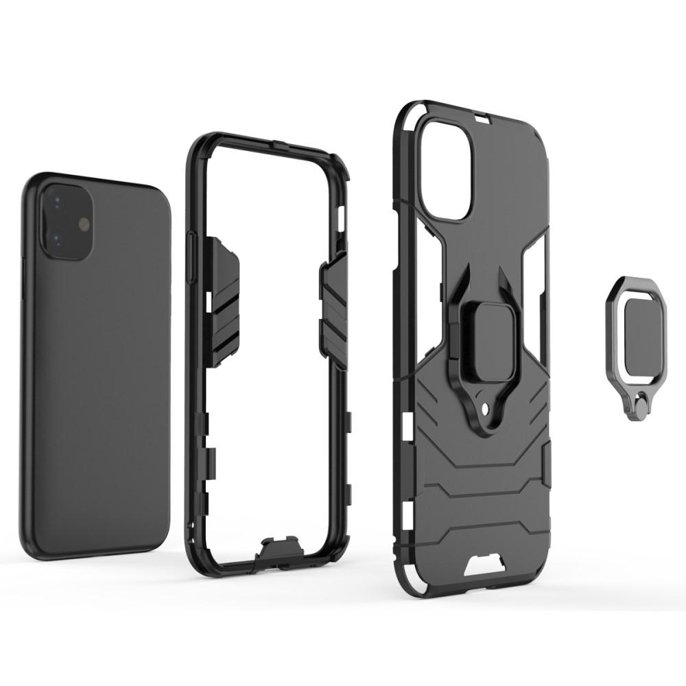 Cover ibride con anello iPhone 11 Nero