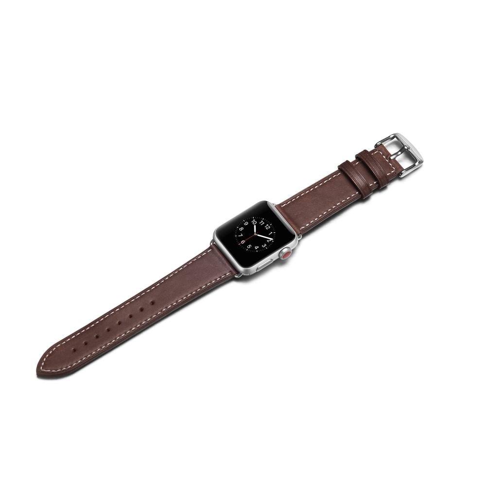 Cinturino in pelle Apple Watch 41mm Series 9 marrone