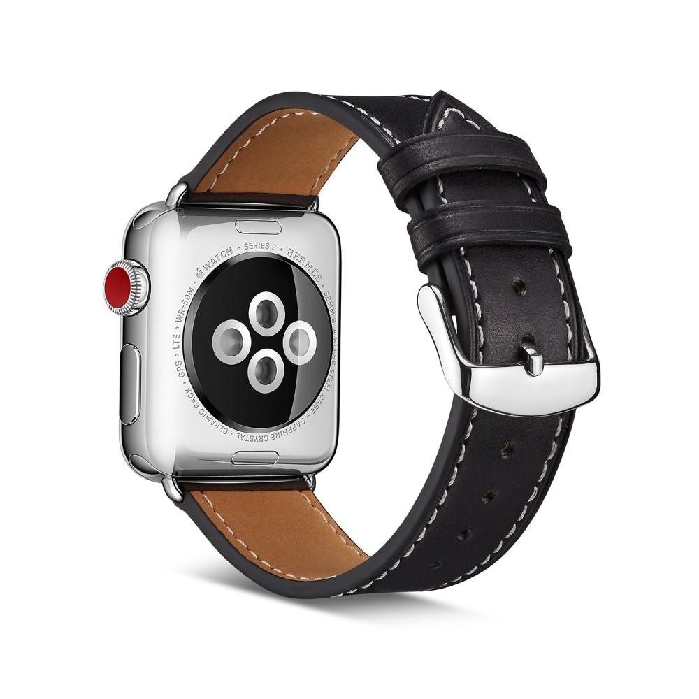 Cinturino in pelle Apple Watch 41mm Series 8 nero