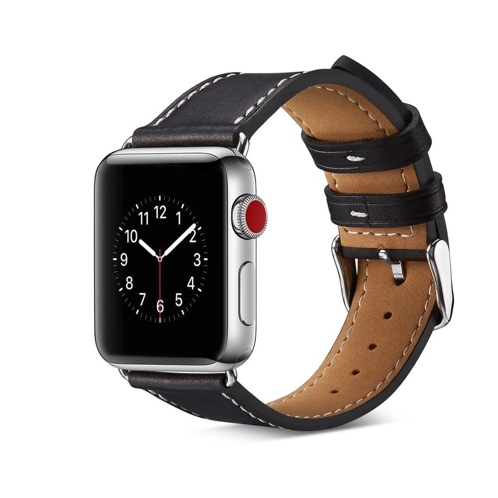 Cinturino in pelle Apple Watch 41mm Series 8 nero