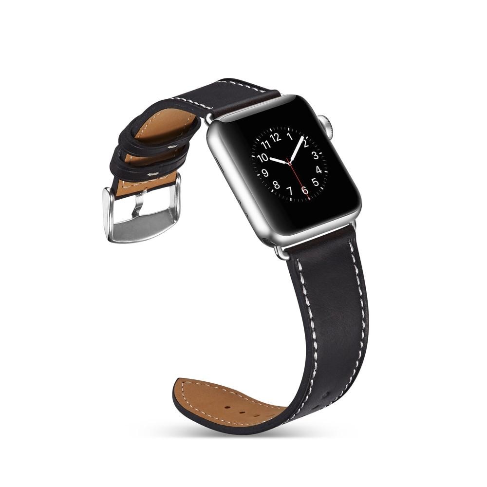 Cinturino in pelle Apple Watch 41mm Series 8 nero