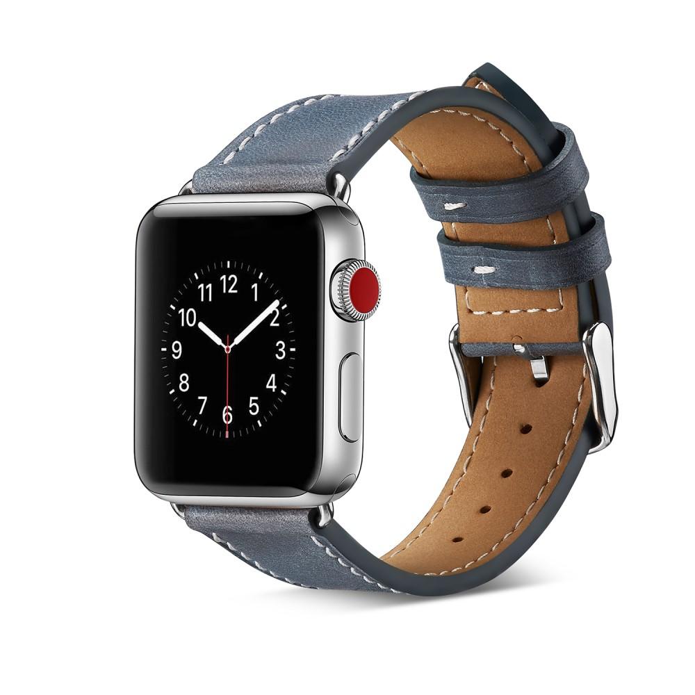 Cinturino in pelle Apple Watch 41mm Series 8 blu