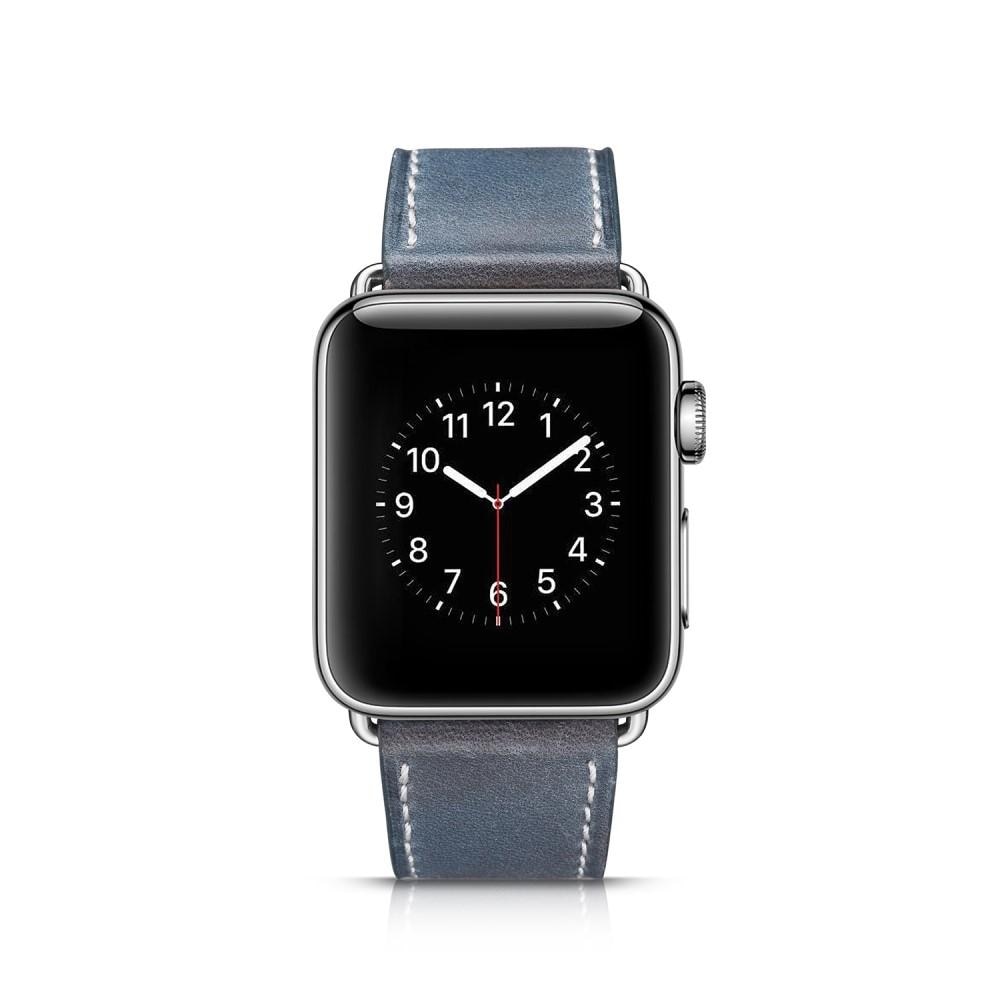 Cinturino in pelle Apple Watch 41mm Series 8 blu